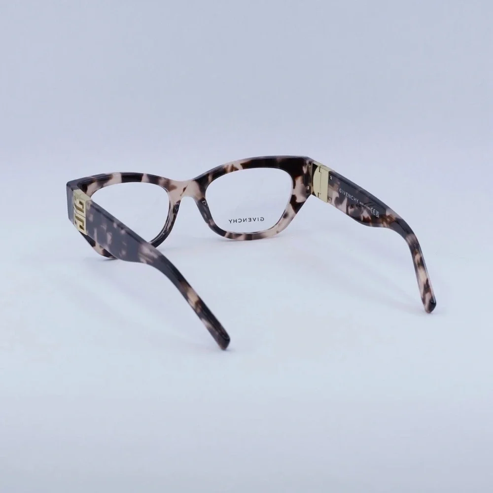 GIVENCHY GV50059 NWT Tortoiseshell Eyeglasses 52-18-135 Gold Logo Frames NEW
